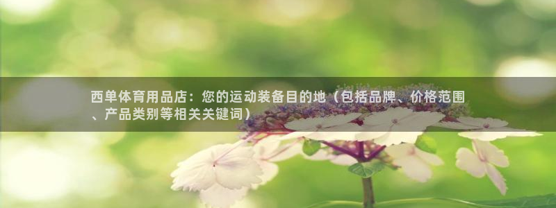 欧陆娱乐不让提现怎么办：西单体育用品店：您的运动装备