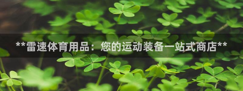 欧陆娱乐官网入口：**雷速体育用品：您的运动装备一站