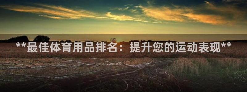 欧陆娱乐会员：**最佳体育用品排名：提升您的运动表现