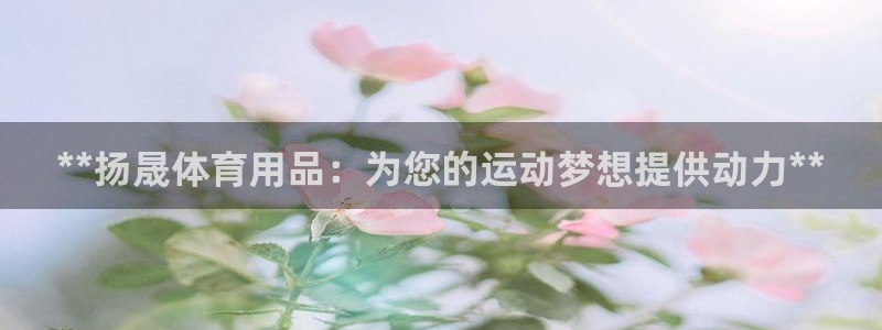 欧陆娱乐不让提现怎么办：**扬晟体育用品：为您的运动