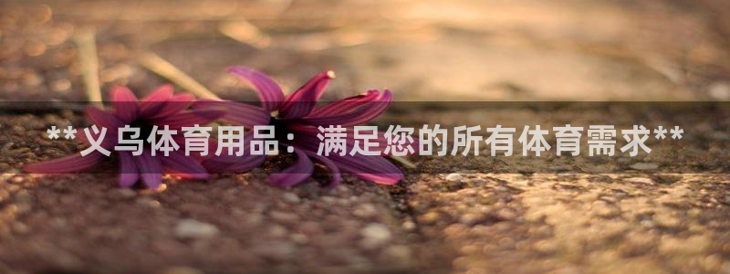 欧陆娱乐线路测速：**义乌体育用品：满足您的所有体育
