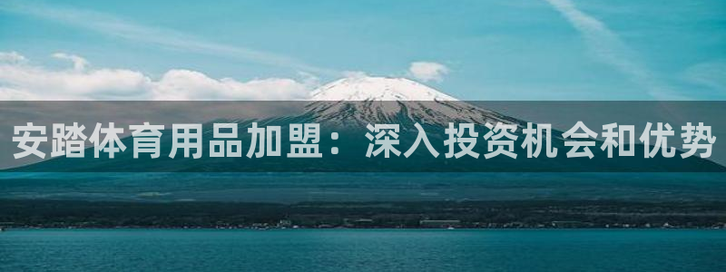 欧陆娱乐登录平台下载：安踏体育用品加盟：深入投资机会